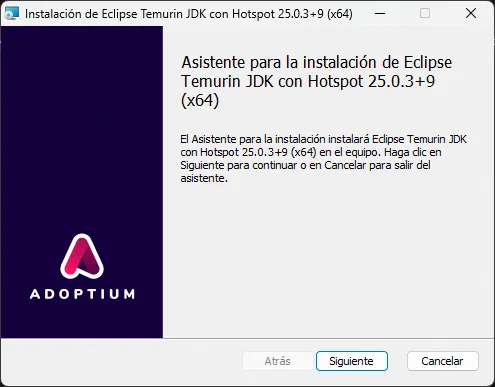 Temurin paso 1