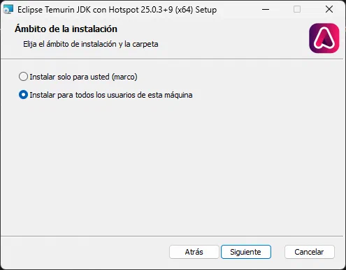 Temurin paso 3